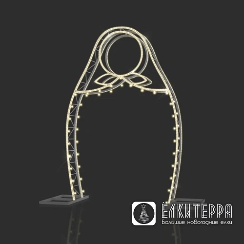 Арка световая новогодняя матрешка 